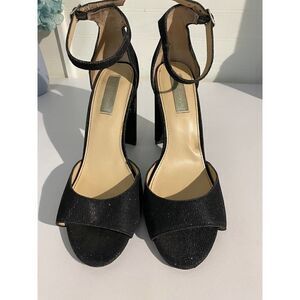 Betsey Johnson Blue Bottom Suede Black Heels